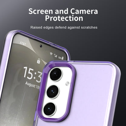 For Samsung Galaxy S25+ 5G Candy PC Hybrid TPU Shockproof Phone Case(Purple) by buy2fix