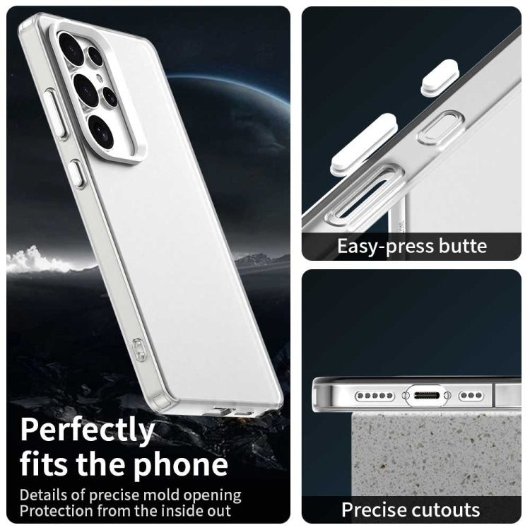 For Samsung Galaxy S25 Ultra 5G Candy PC Hybrid TPU Shockproof Phone Case(White) by buy2fix