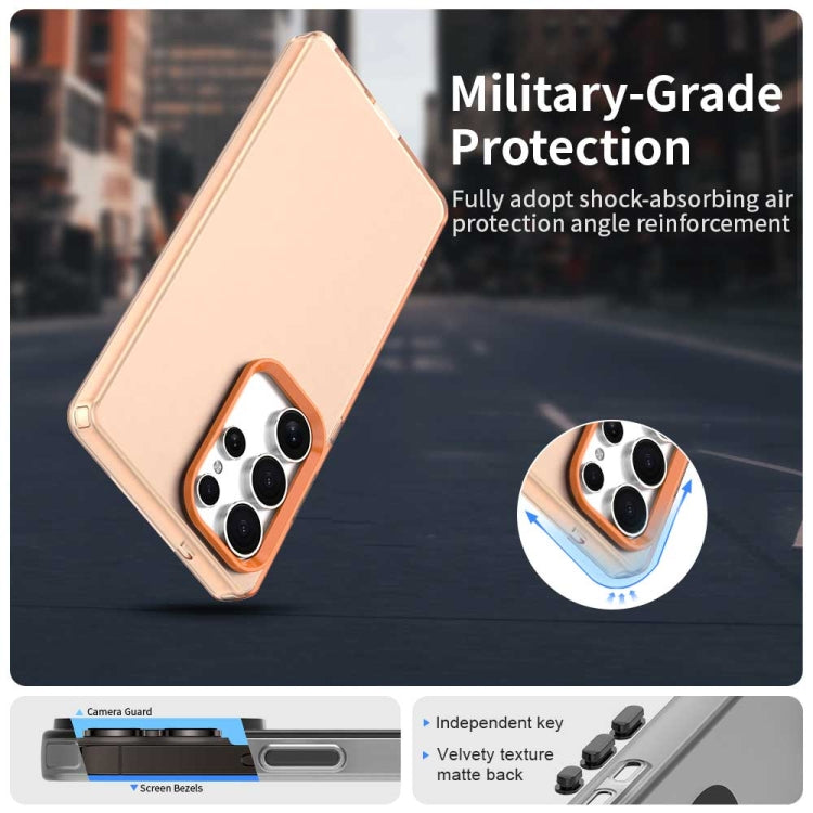 For Samsung Galaxy S25 Ultra 5G Candy PC Hybrid TPU Shockproof Phone Case(Orange) by buy2fix