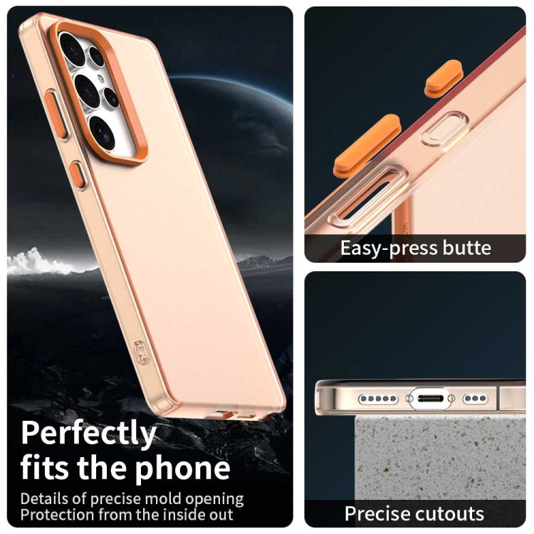 For Samsung Galaxy S25 Ultra 5G Candy PC Hybrid TPU Shockproof Phone Case(Orange) by buy2fix