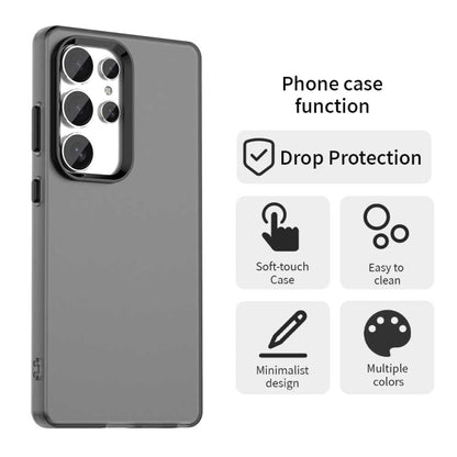 For Samsung Galaxy S25 Ultra 5G Candy PC Hybrid TPU Shockproof Phone Case(Black) by buy2fix