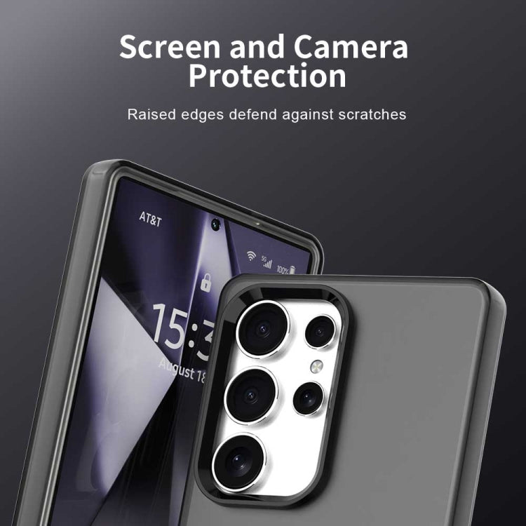 For Samsung Galaxy S25 Ultra 5G Candy PC Hybrid TPU Shockproof Phone Case(Black) by buy2fix