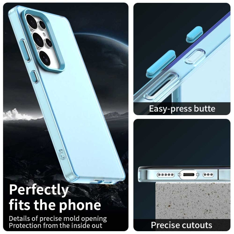 For Samsung Galaxy S25 Ultra 5G Candy PC Hybrid TPU Shockproof Phone Case(Blue) by buy2fix