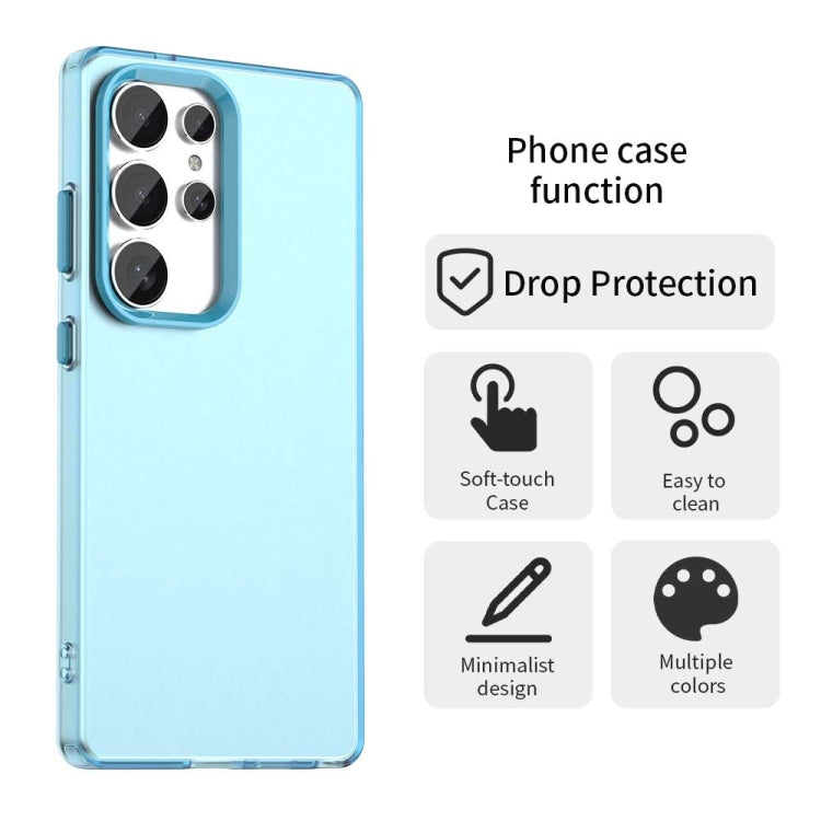For Samsung Galaxy S25 Ultra 5G Candy PC Hybrid TPU Shockproof Phone Case(Blue) by buy2fix