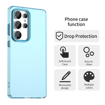 For Samsung Galaxy S25 Ultra 5G Candy PC Hybrid TPU Shockproof Phone Case(Blue) by buy2fix
