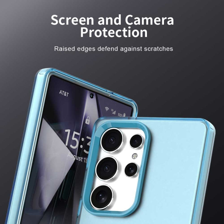 For Samsung Galaxy S25 Ultra 5G Candy PC Hybrid TPU Shockproof Phone Case(Blue) by buy2fix