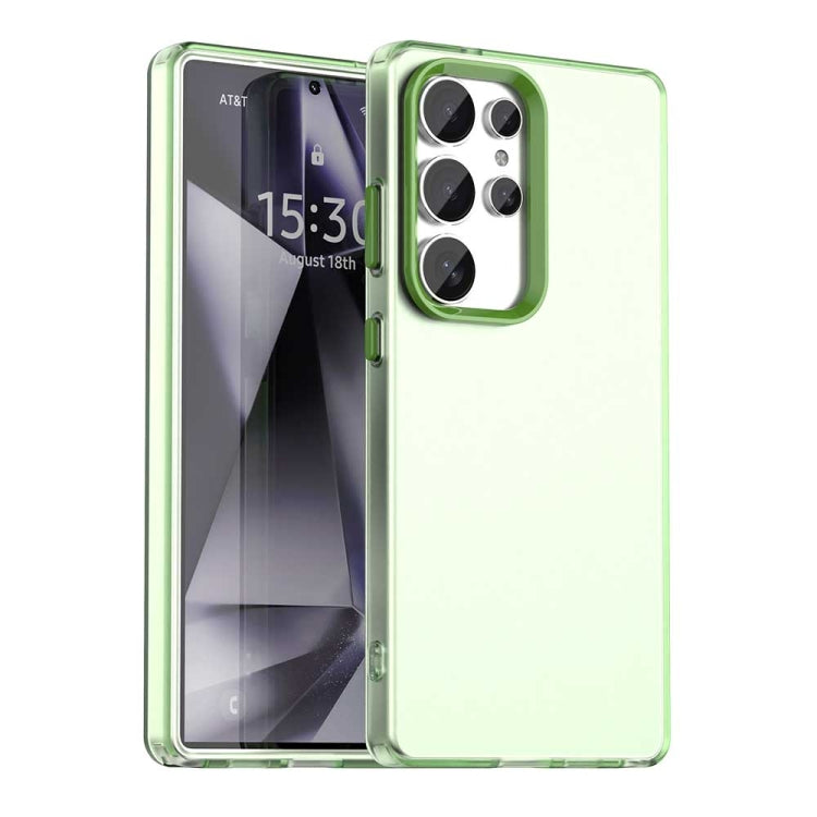 For Samsung Galaxy S25 Ultra 5G Candy PC Hybrid TPU Shockproof Phone Case(Green) by buy2fix