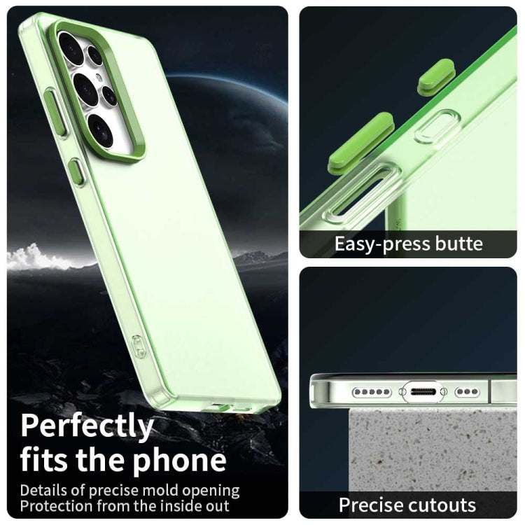 For Samsung Galaxy S25 Ultra 5G Candy PC Hybrid TPU Shockproof Phone Case(Green) by buy2fix