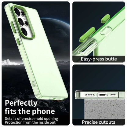 For Samsung Galaxy S25 Ultra 5G Candy PC Hybrid TPU Shockproof Phone Case(Green) by buy2fix