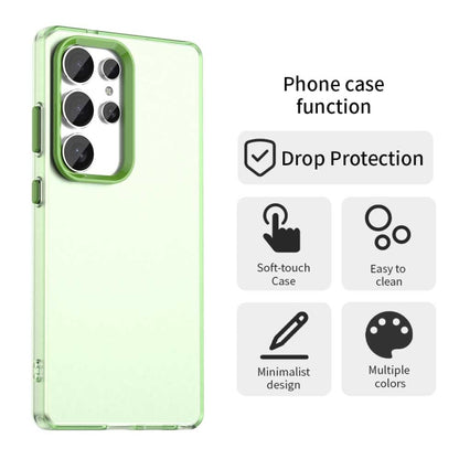 For Samsung Galaxy S25 Ultra 5G Candy PC Hybrid TPU Shockproof Phone Case(Green) by buy2fix