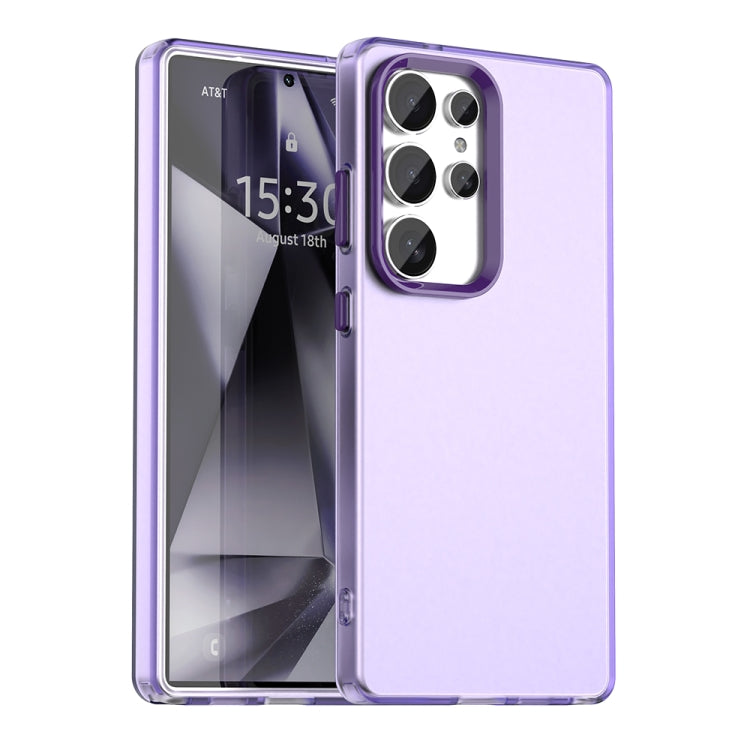 For Samsung Galaxy S25 Ultra 5G Candy PC Hybrid TPU Shockproof Phone Case(Purple) by buy2fix