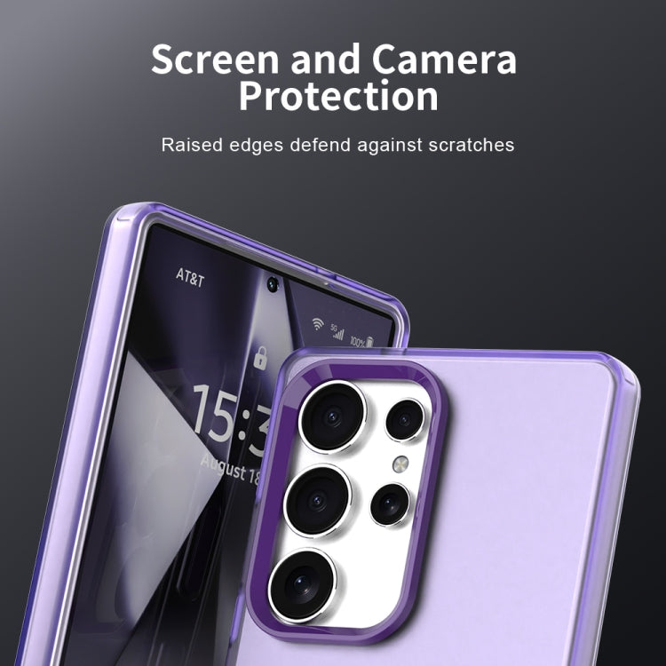For Samsung Galaxy S25 Ultra 5G Candy PC Hybrid TPU Shockproof Phone Case(Purple) by buy2fix