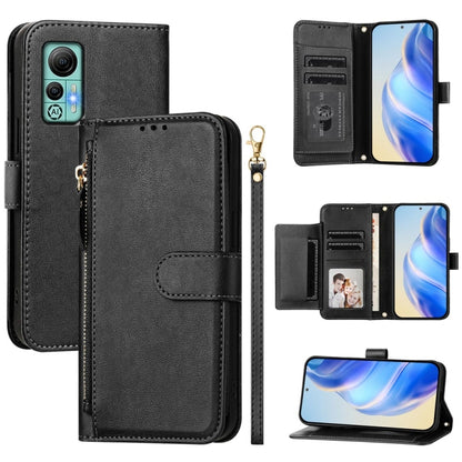 For Ulefone Note 14 Multi-Card Slots Zipper Wallet Leather Phone Case(Black) by buy2fix
