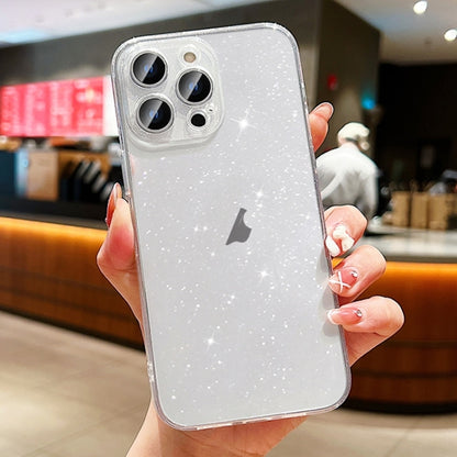 For iPhone 16 Pro Max Glitter Powder TPU Phone Case(Transparent) by buy2fix