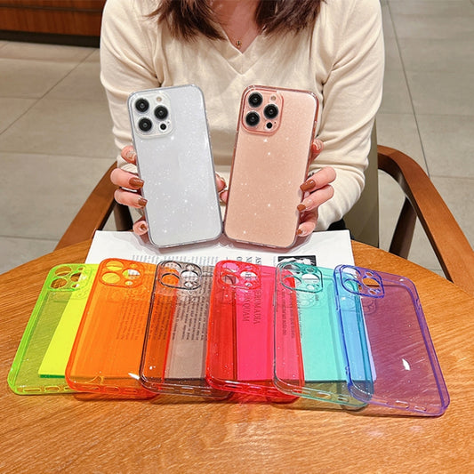 For iPhone 16 Pro Glitter Powder TPU Phone Case(Transparent Black) by buy2fix