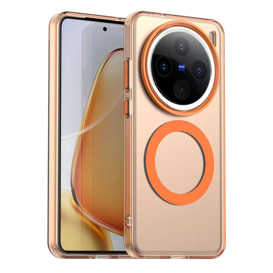For vivo X200 Pro Candy Magsafe PC Hybrid TPU Phone Case(Orange)