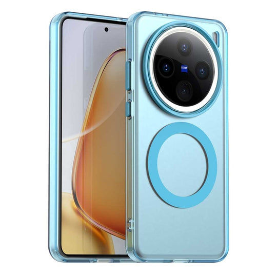 For vivo X200 Pro Candy Magsafe PC Hybrid TPU Phone Case(Blue)