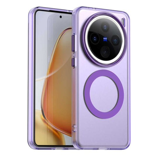 For vivo X200 Pro Candy Magsafe PC Hybrid TPU Phone Case(Purple)