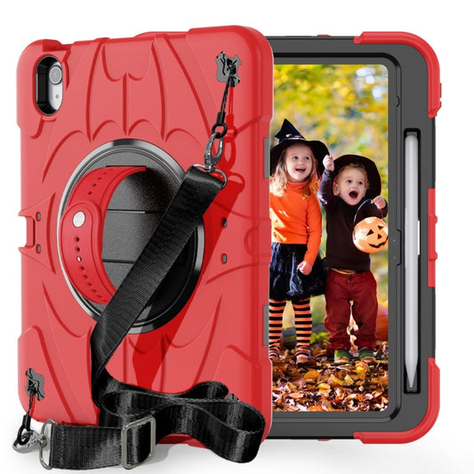 For iPad 2025 / 2022 Bat Hand Grip Turntable Stand Tablet Case(Red Black) - iPad 2025 / 2022 Cases by buy2fix | Online Shopping UK | buy2fix