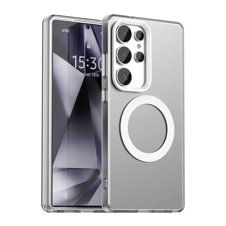 For Samsung Galaxy S25 Ultra 5G Candy Magsafe PC Hybrid TPU Phone Case(White) by buy2fix