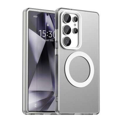 For Samsung Galaxy S25 Ultra 5G Candy Magsafe PC Hybrid TPU Phone Case(White) by buy2fix