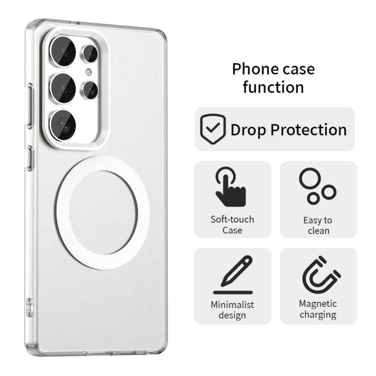 For Samsung Galaxy S25 Ultra 5G Candy Magsafe PC Hybrid TPU Phone Case(White) by buy2fix