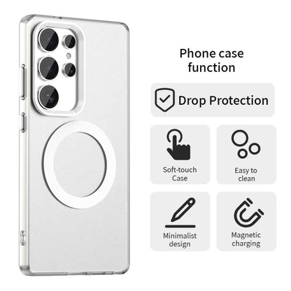For Samsung Galaxy S25 Ultra 5G Candy Magsafe PC Hybrid TPU Phone Case(White) by buy2fix