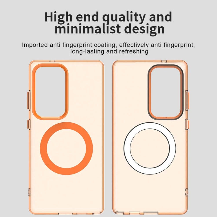 For Samsung Galaxy S25 Ultra 5G Candy Magsafe PC Hybrid TPU Phone Case(Orange) by buy2fix