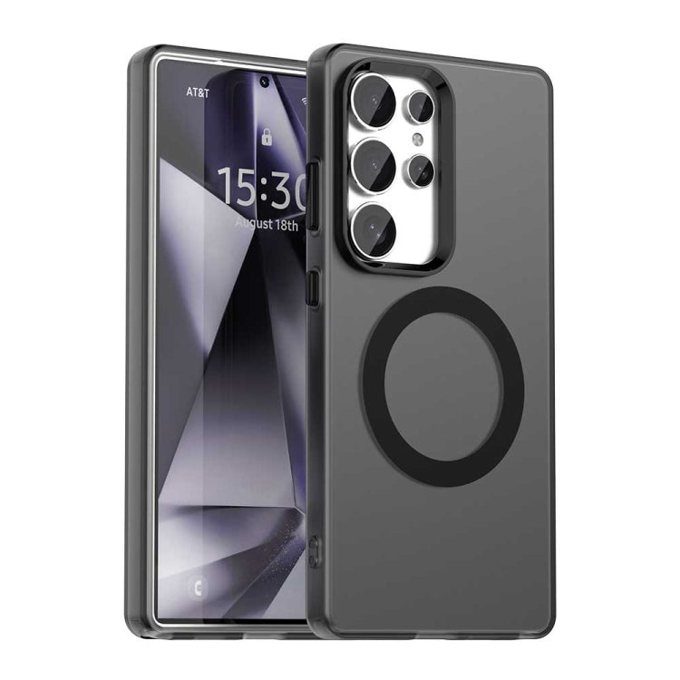 For Samsung Galaxy S25 Ultra 5G Candy Magsafe PC Hybrid TPU Phone Case(Black) by buy2fix