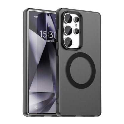 For Samsung Galaxy S25 Ultra 5G Candy Magsafe PC Hybrid TPU Phone Case(Black) by buy2fix