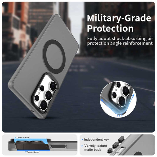 For Samsung Galaxy S25 Ultra 5G Candy Magsafe PC Hybrid TPU Phone Case(Black) by buy2fix