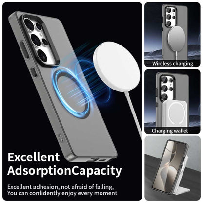 For Samsung Galaxy S25 Ultra 5G Candy Magsafe PC Hybrid TPU Phone Case(Black) by buy2fix