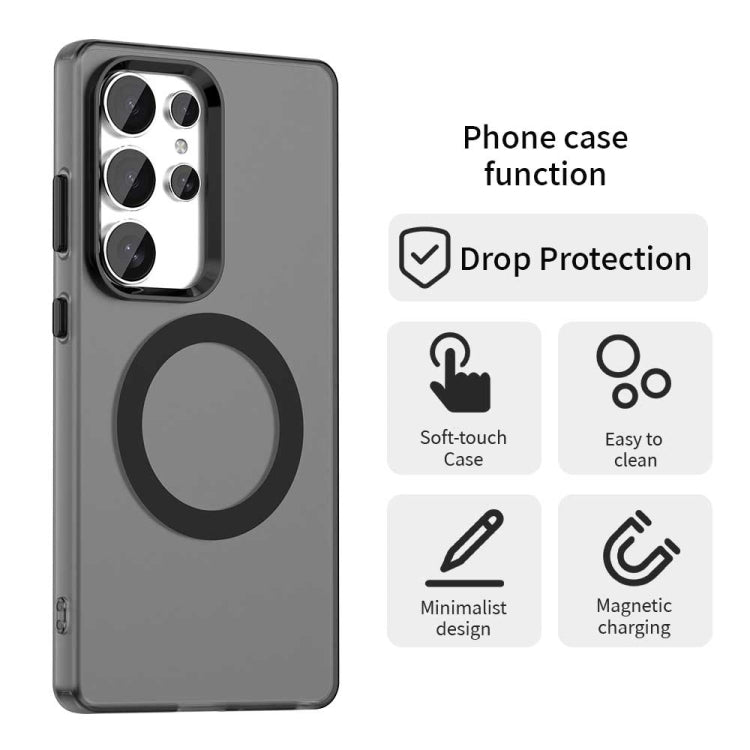 For Samsung Galaxy S25 Ultra 5G Candy Magsafe PC Hybrid TPU Phone Case(Black) by buy2fix