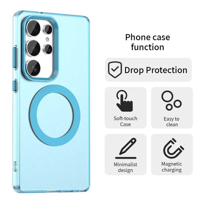 For Samsung Galaxy S25 Ultra 5G Candy Magsafe PC Hybrid TPU Phone Case(Blue) by buy2fix