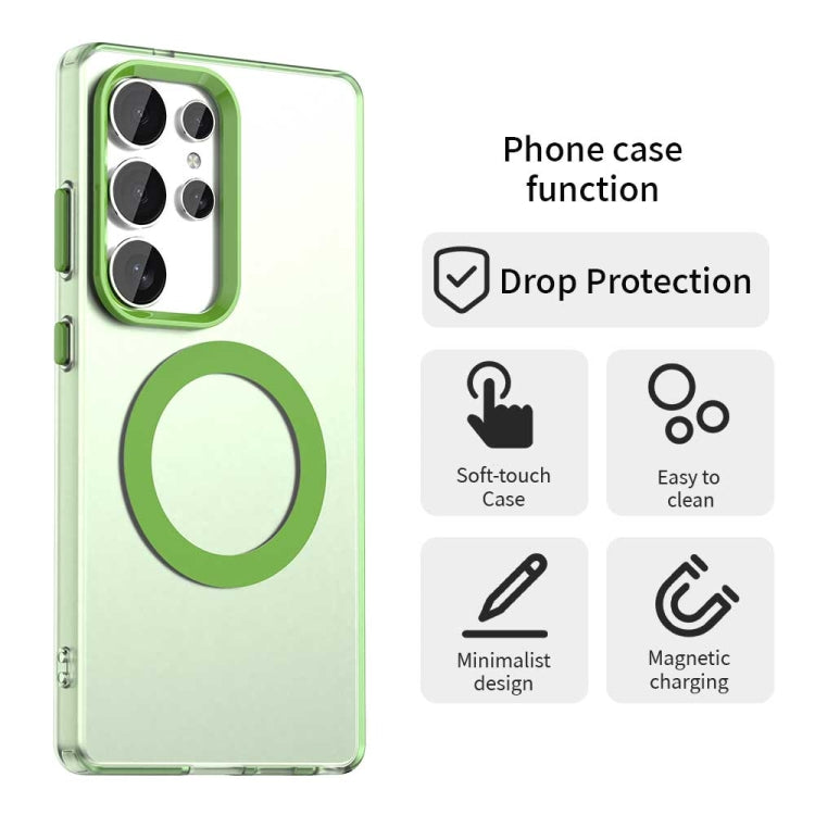 For Samsung Galaxy S25 Ultra 5G Candy Magsafe PC Hybrid TPU Phone Case(Green) by buy2fix