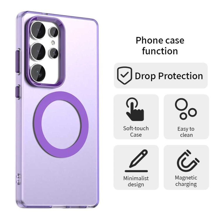 For Samsung Galaxy S25 Ultra 5G Candy Magsafe PC Hybrid TPU Phone Case(Purple) by buy2fix