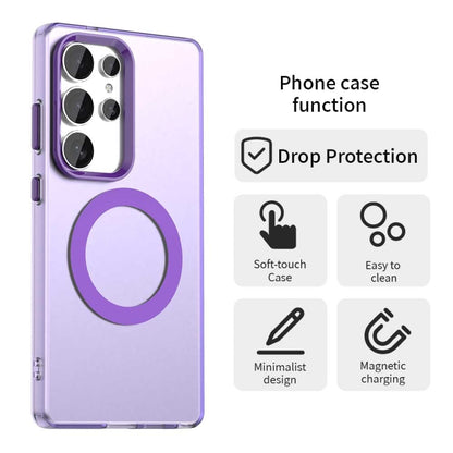 For Samsung Galaxy S25 Ultra 5G Candy Magsafe PC Hybrid TPU Phone Case(Purple) by buy2fix