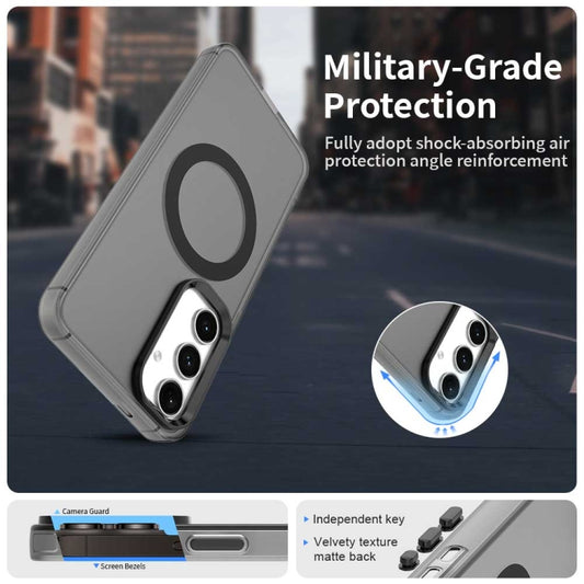 For Samsung Galaxy S25 5G Candy Magsafe PC Hybrid TPU Phone Case(Black) by buy2fix