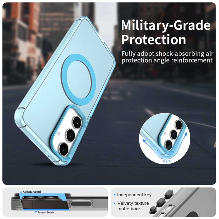 For Samsung Galaxy S25 5G Candy Magsafe PC Hybrid TPU Phone Case(Blue) by buy2fix