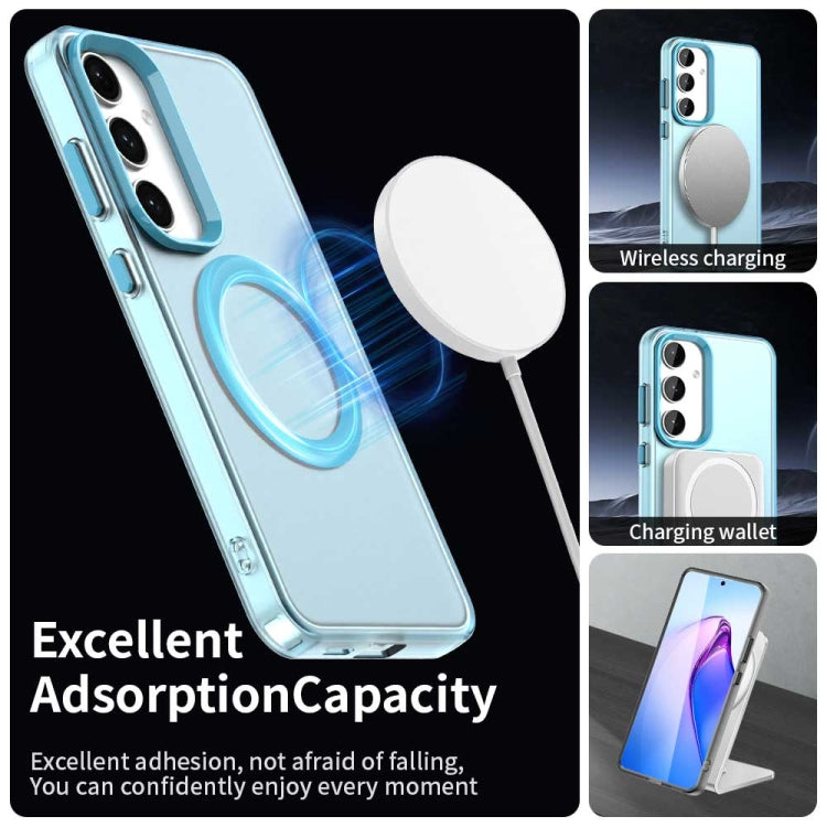 For Samsung Galaxy S25 5G Candy Magsafe PC Hybrid TPU Phone Case(Blue) by buy2fix