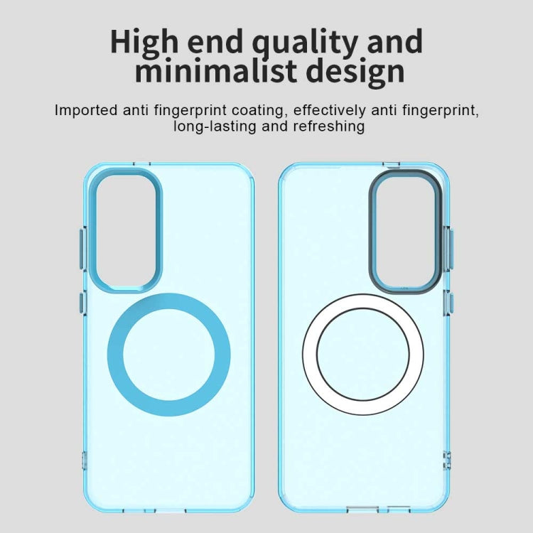 For Samsung Galaxy S25 5G Candy Magsafe PC Hybrid TPU Phone Case(Blue) by buy2fix