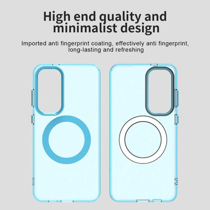 For Samsung Galaxy S25 5G Candy Magsafe PC Hybrid TPU Phone Case(Blue) by buy2fix