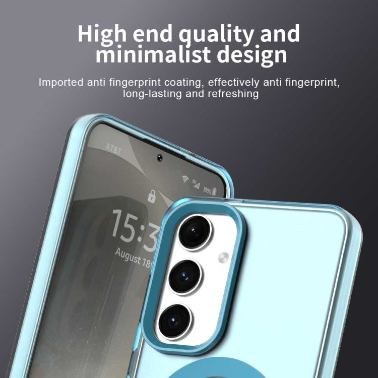 For Samsung Galaxy S25 5G Candy Magsafe PC Hybrid TPU Phone Case(Blue) by buy2fix