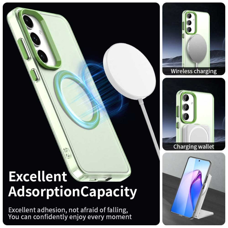 For Samsung Galaxy S25 5G Candy Magsafe PC Hybrid TPU Phone Case(Green) by buy2fix