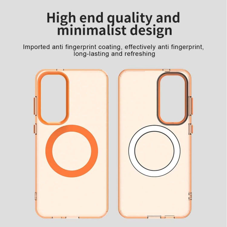 For Samsung Galaxy S25+ 5G Candy Magsafe PC Hybrid TPU Phone Case(Orange) by buy2fix
