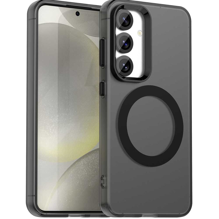 For Samsung Galaxy S25+ 5G Candy Magsafe PC Hybrid TPU Phone Case(Black) by buy2fix