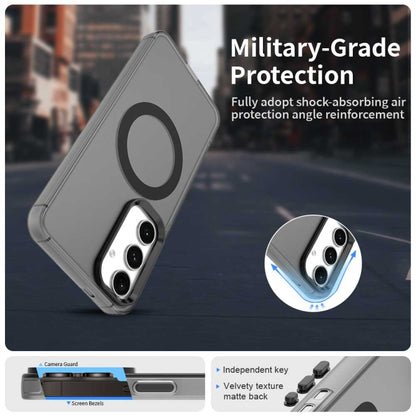 For Samsung Galaxy S25+ 5G Candy Magsafe PC Hybrid TPU Phone Case(Black) by buy2fix