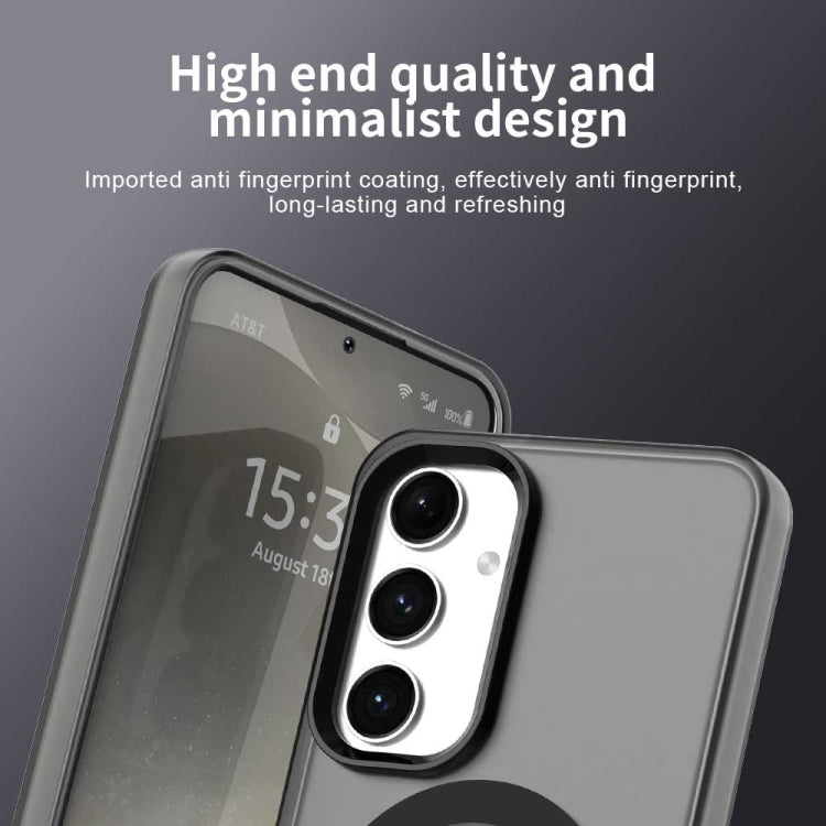 For Samsung Galaxy S25+ 5G Candy Magsafe PC Hybrid TPU Phone Case(Black) by buy2fix