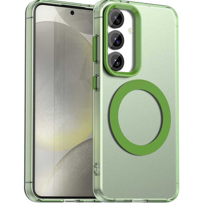 For Samsung Galaxy S25+ 5G Candy Magsafe PC Hybrid TPU Phone Case(Green) by buy2fix