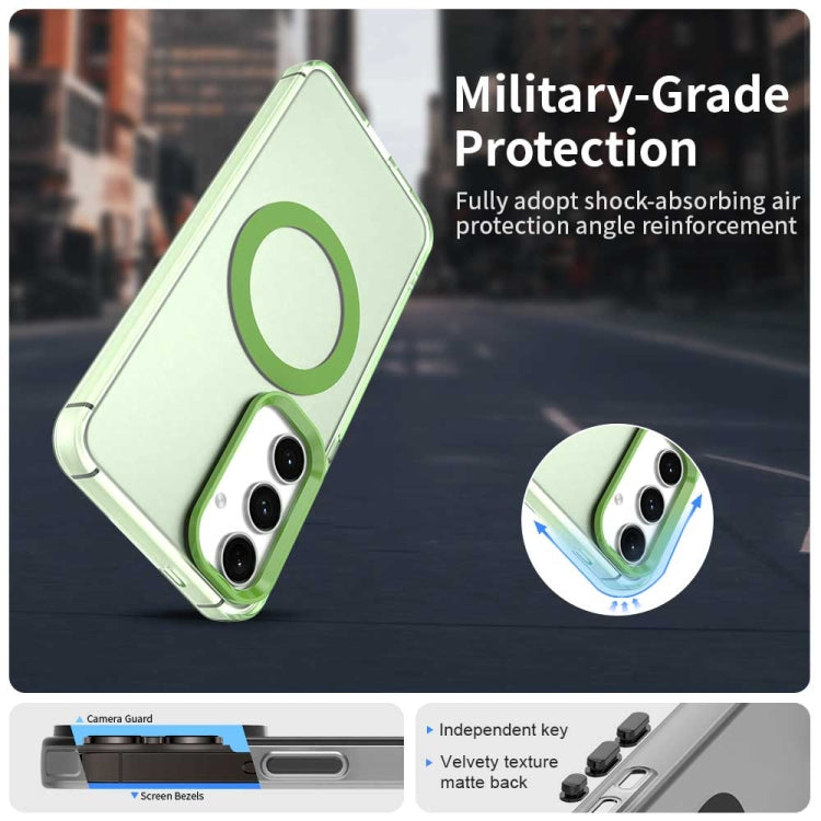 For Samsung Galaxy S25+ 5G Candy Magsafe PC Hybrid TPU Phone Case(Green) by buy2fix